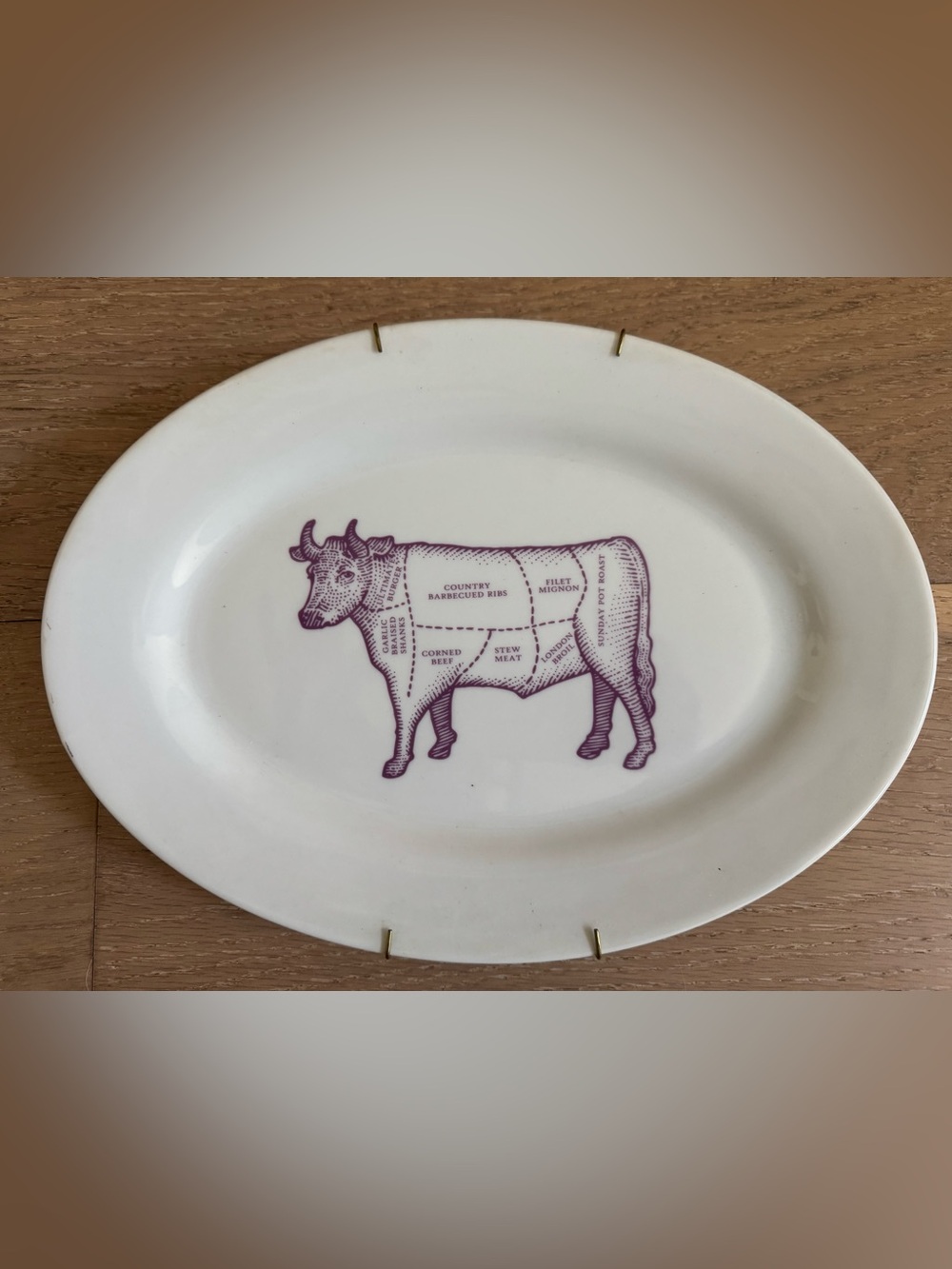 World Market ‘Cuts of Meat’ BEEF Plate/Platter- Retired